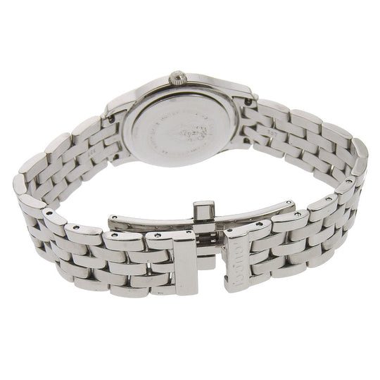 GUCCI Watches Quartz 5500L Stainless Steel Silver black dial Women Used Authentic