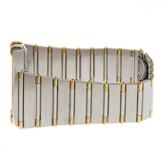 OMEGA Watches Quartz 396.107 Stainless Steel , Plated Gold Silver Day date Constellation White dial mens(Unisex) Used Authentic