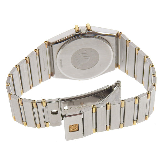 OMEGA Watches Quartz 396.107 Stainless Steel , Plated Gold Silver Day date Constellation White dial mens(Unisex) Used Authentic