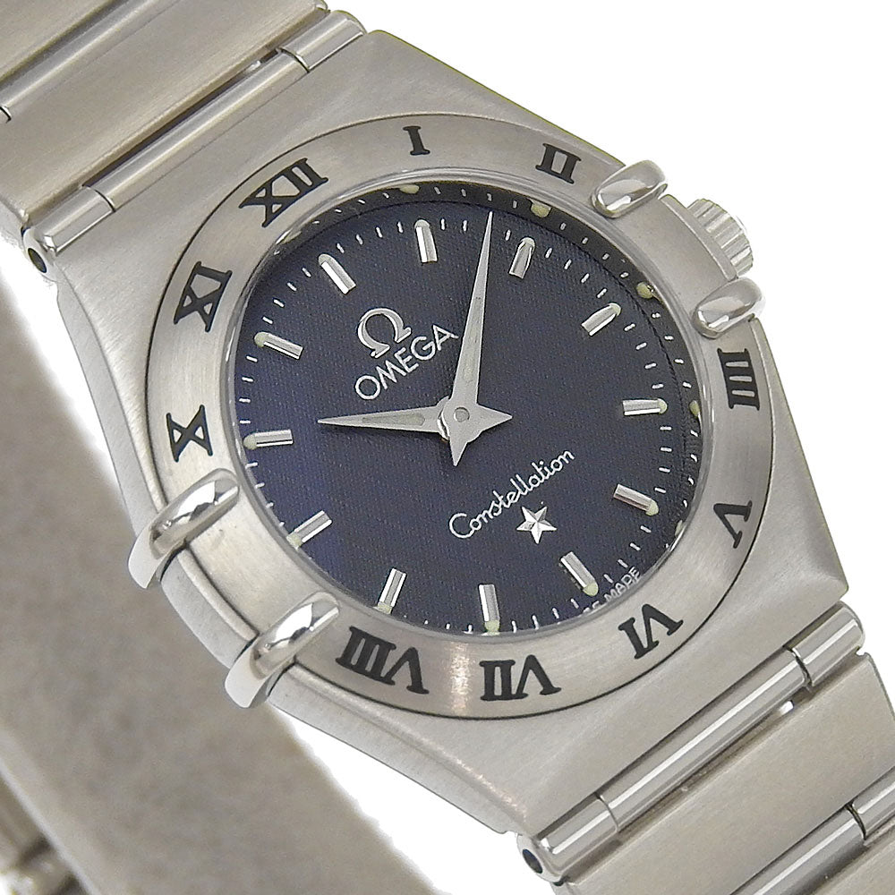 OMEGA Watches Quartz 1562.4 Stainless Steel Silver Constellation black dial Women Used Authentic