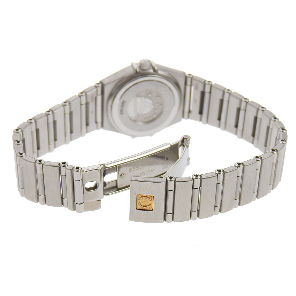 OMEGA Watches Quartz 1562.4 Stainless Steel Silver Constellation black dial Women Used Authentic