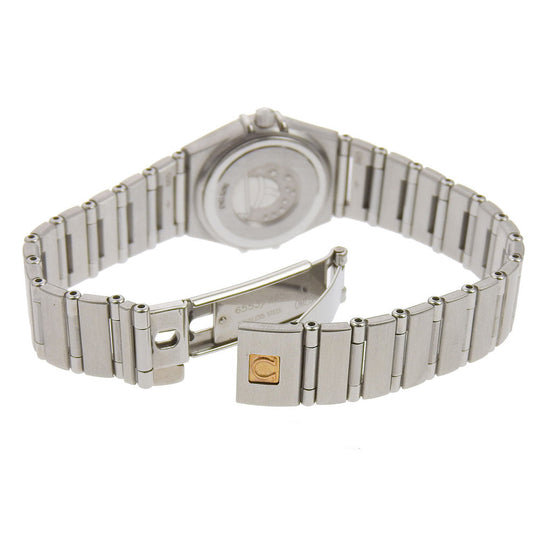 OMEGA Watches Quartz 1562.4 Stainless Steel Silver Constellation black dial Women Used Authentic
