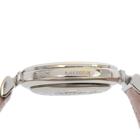 FENDI Watches Quartz 320L Stainless Steel , Embossed Leather white White shell dial Women Used Authentic