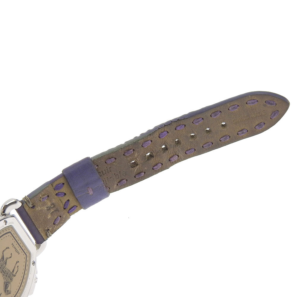 FENDI Watches Quartz 8400M Stainless Steel , Embossed Leather white Celeria White shell dial Boys Used Authentic