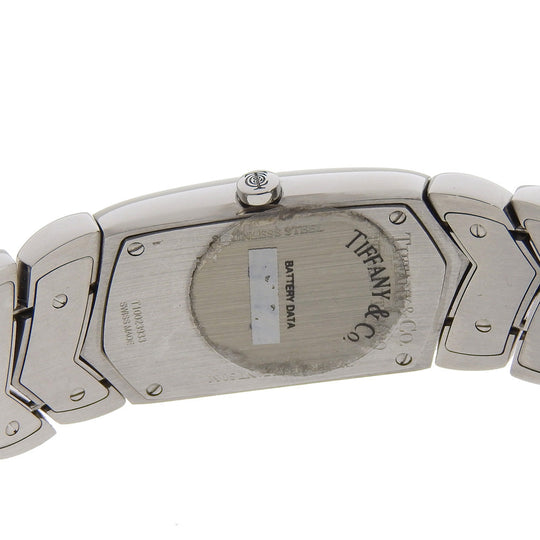 TIFFANY&Co. Watches Quartz Z6301.10 Stainless Steel Silver Tisolo black dial Women Used Authentic