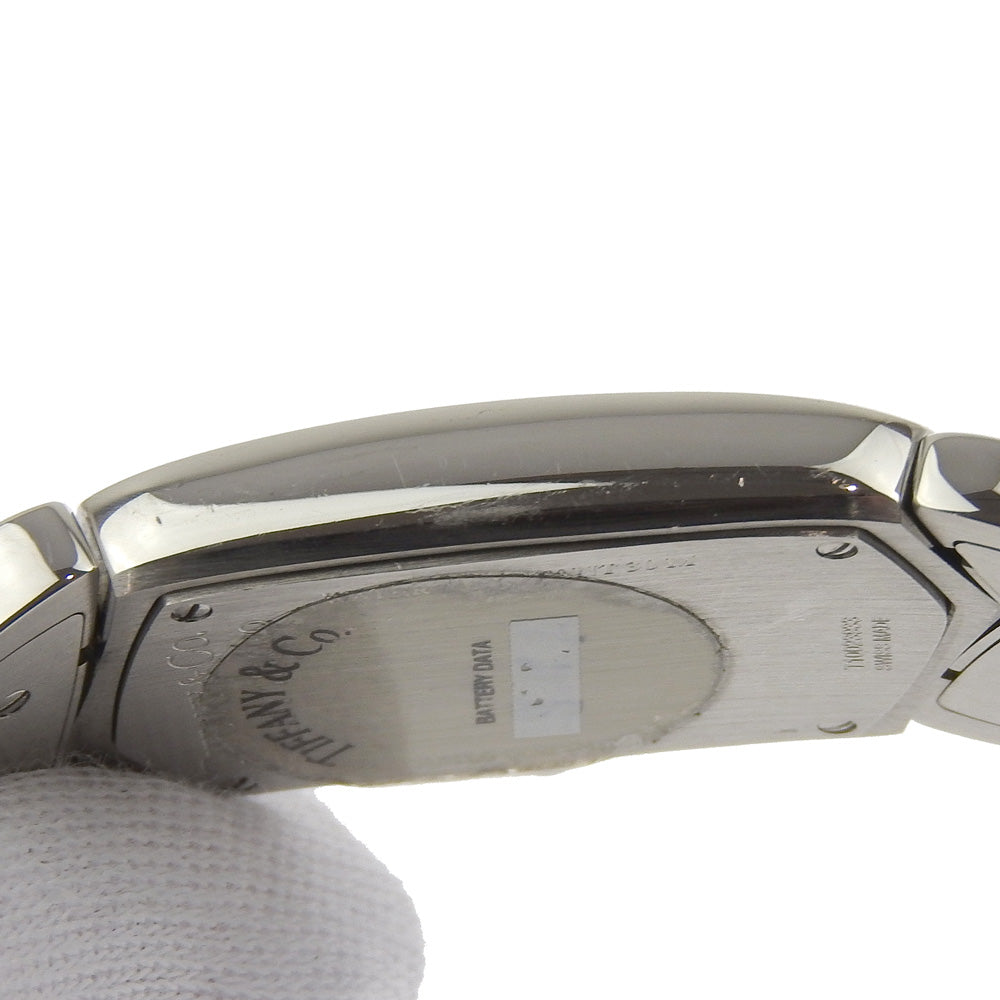 TIFFANY&Co. Watches Quartz Z6301.10 Stainless Steel Silver Tisolo black dial Women Used Authentic