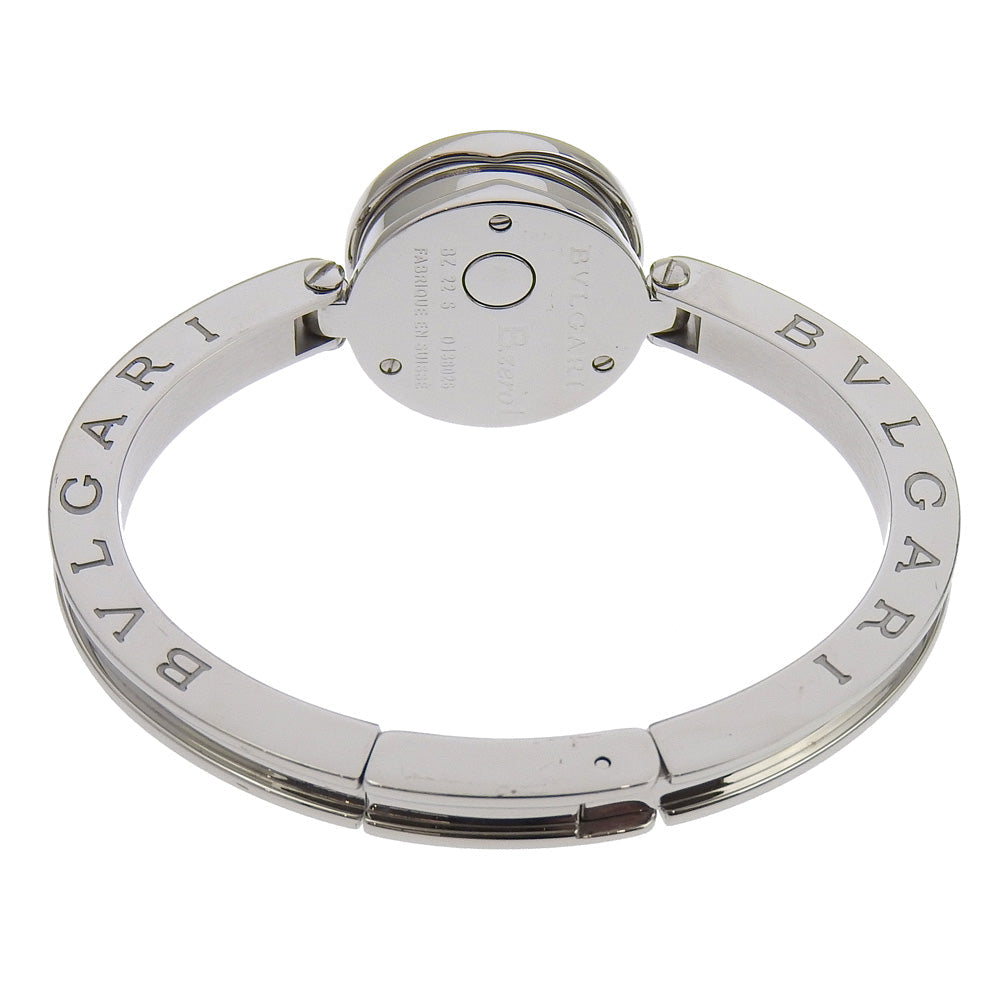 BVLGARI Watches Quartz BZ22S Stainless Steel Silver 12P diamond Be zero one B-zero1 Blue shell dial Women Used Authentic