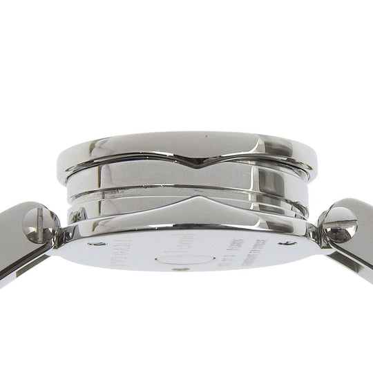 BVLGARI Watches Quartz BZ22S Stainless Steel Silver 12P diamond Be zero one B-zero1 Blue shell dial Women Used Authentic