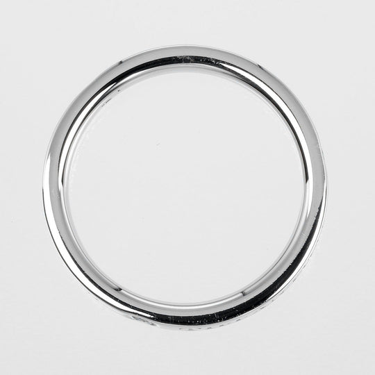 TIFFANY&Co. Ring Pt950Platinum, 3P Diamond Silver Flat band Women Used Authentic