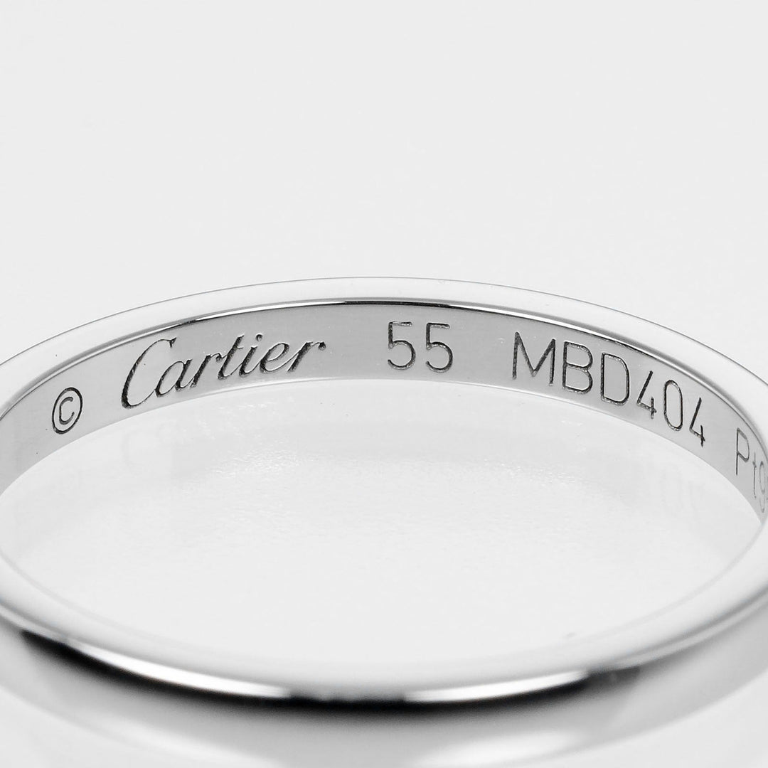CARTIER Ring Pt950Platinum Silver ballerina flats Women 55 Used Authentic