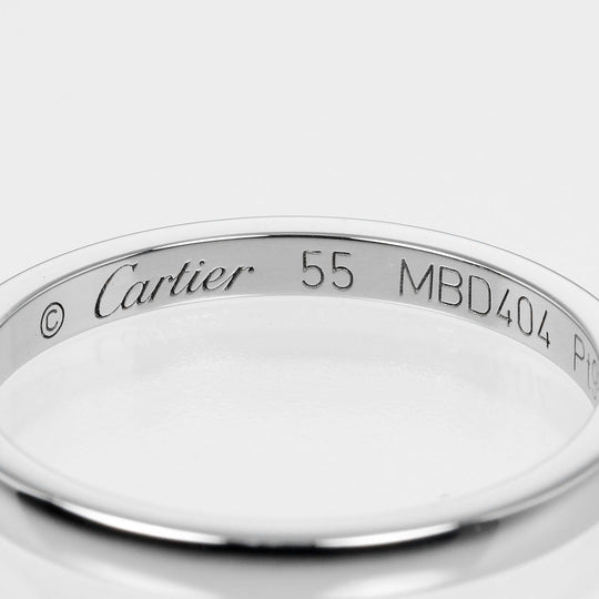 CARTIER Ring Pt950Platinum Silver ballerina flats Women 55 Used Authentic