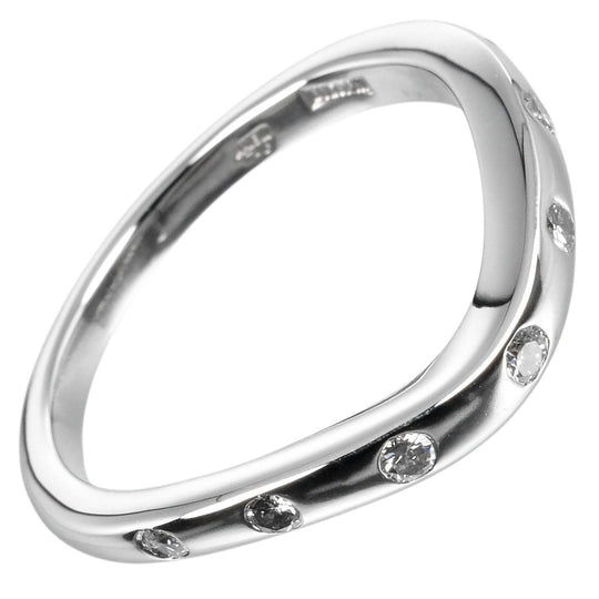BVLGARI Ring Pt950Platinum, 7P Diamond Silver Feddy wedding Women 50 Used Authentic