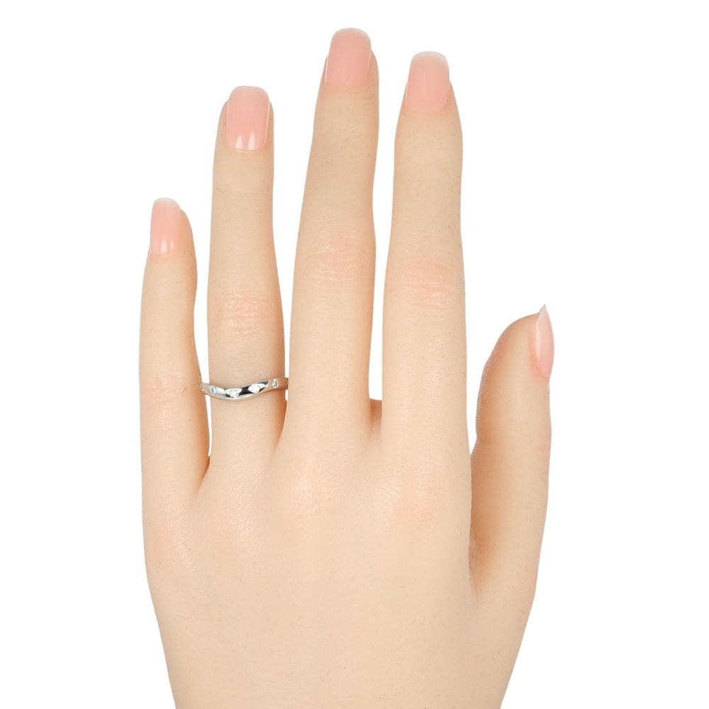 BVLGARI Ring Pt950Platinum, 7P Diamond Silver Feddy wedding Women 50 Used Authentic