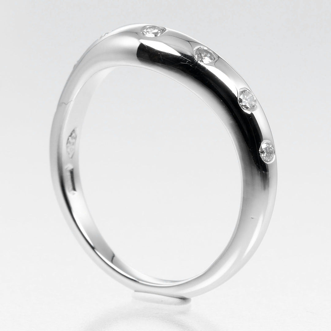 BVLGARI Ring Pt950Platinum, 7P Diamond Silver Feddy wedding Women 50 Used Authentic