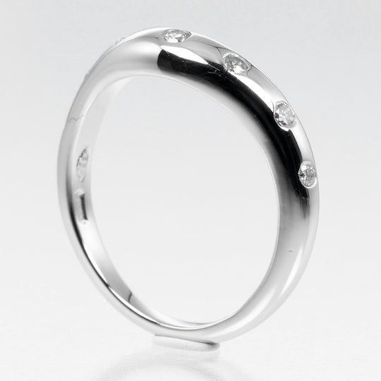 BVLGARI Ring Pt950Platinum, 7P Diamond Silver Feddy wedding Women 50 Used Authentic