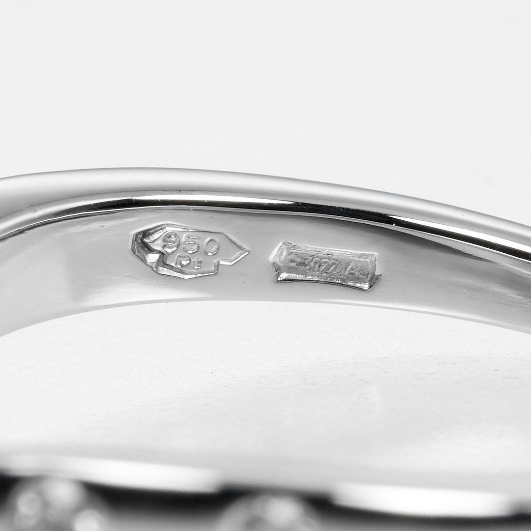 BVLGARI Ring Pt950Platinum, 7P Diamond Silver Feddy wedding Women 50 Used Authentic