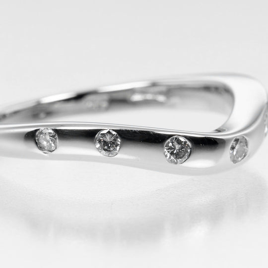 BVLGARI Ring Pt950Platinum, 7P Diamond Silver Feddy wedding Women 50 Used Authentic