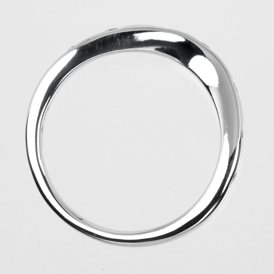 BVLGARI Ring Pt950Platinum, 7P Diamond Silver Feddy wedding Women 50 Used Authentic