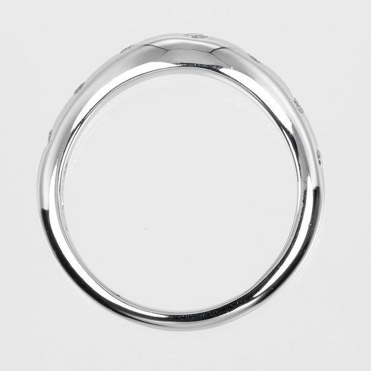 BVLGARI Ring Pt950Platinum, 7P Diamond Silver Feddy wedding Women 50 Used Authentic