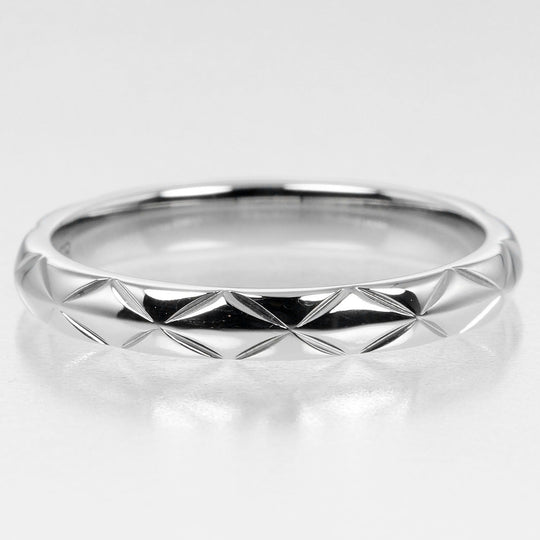 CHANEL Ring Pt950Platinum, 3P Diamond Silver Coco Crush Women 46 Used Authentic