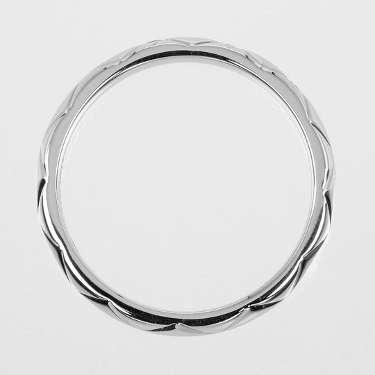 CHANEL Ring Pt950Platinum, 3P Diamond Silver Coco Crush Women 46 Used Authentic