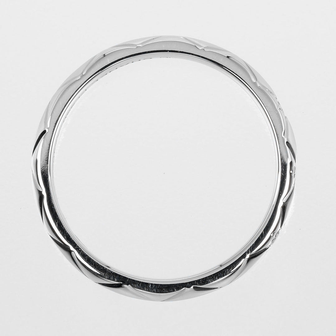 CHANEL Ring Pt950Platinum, 3P Diamond Silver Coco Crush Women 46 Used Authentic
