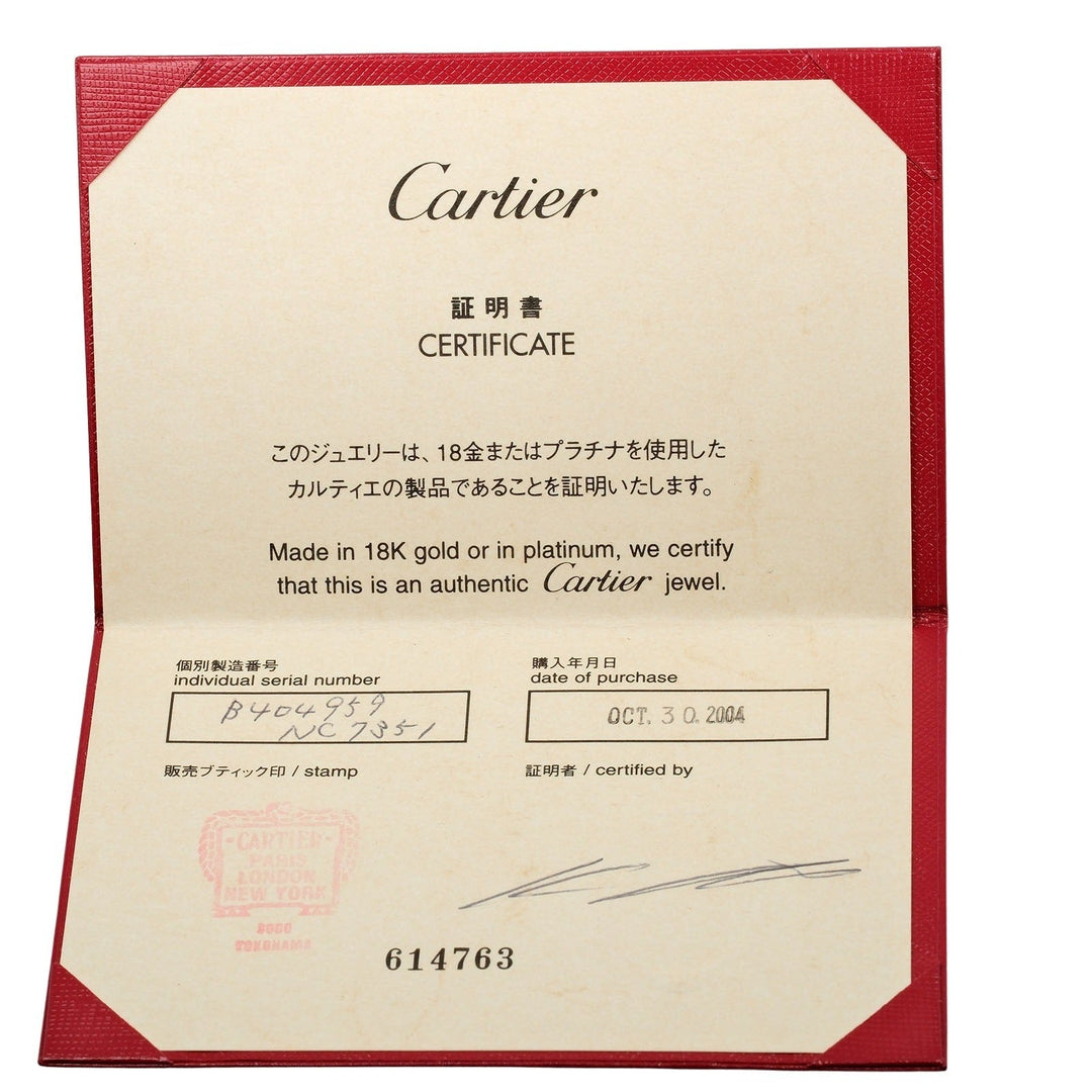 CARTIER Ring K18 White Gold, 1P Diamond Silver 2C mens 59 Used Authentic