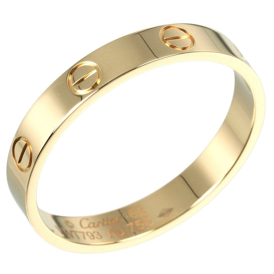 CARTIER Ring K18 yellow gold gold mini love wedding mens 62 Used Authentic