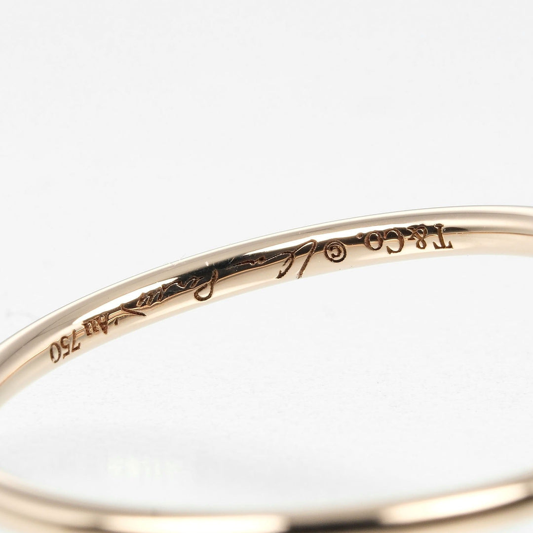 TIFFANY&Co. Ring K18 pink gold, 2P diamond gold hoop Women Used Authentic
