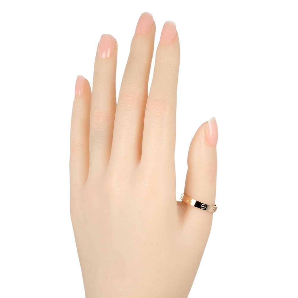 CARTIER Ring K18 Pink Gold gold mini love wedding mens 60 Used Authentic
