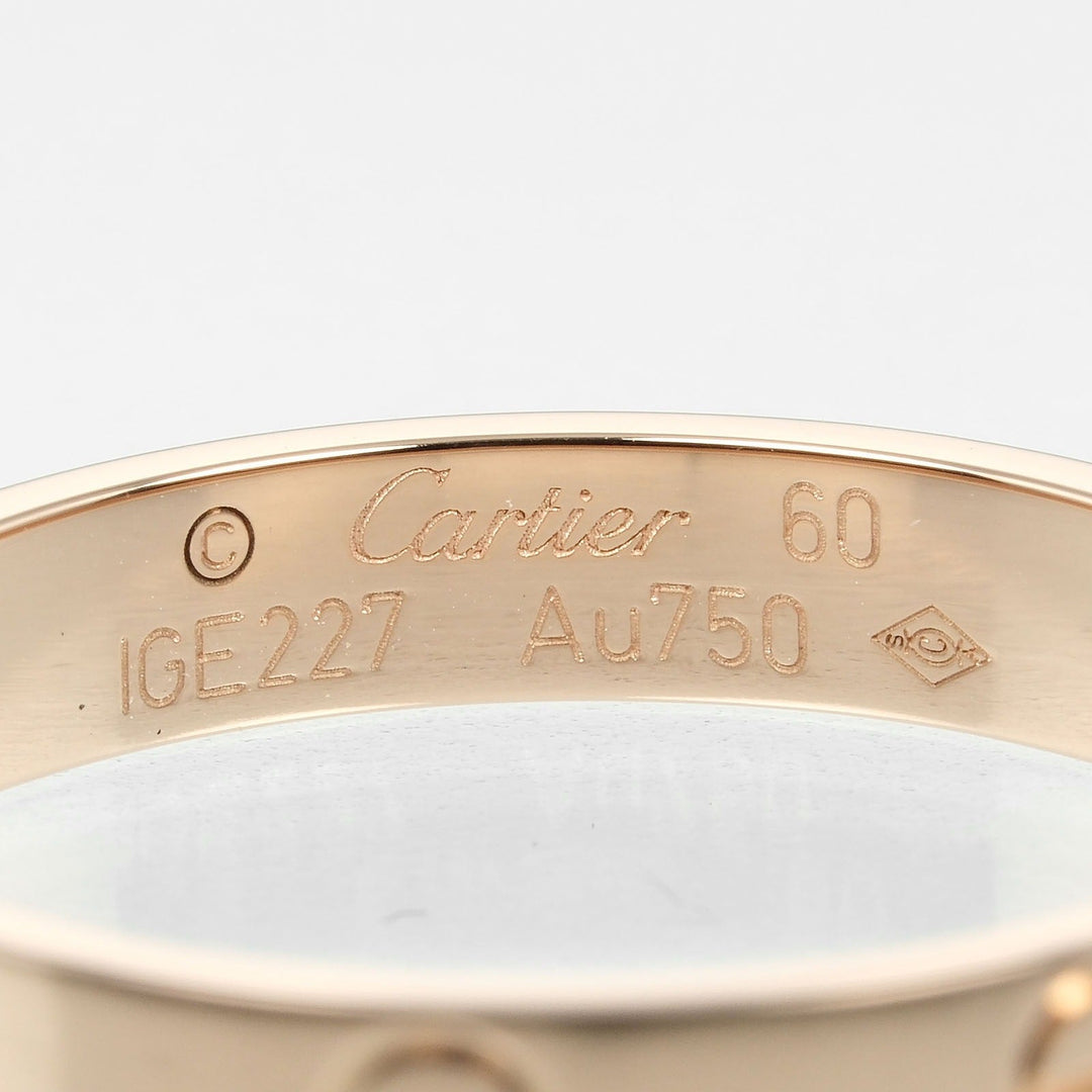 CARTIER Ring K18 Pink Gold gold mini love wedding mens 60 Used Authentic