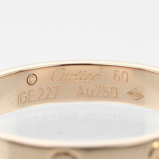 CARTIER Ring K18 Pink Gold gold mini love wedding mens 60 Used Authentic