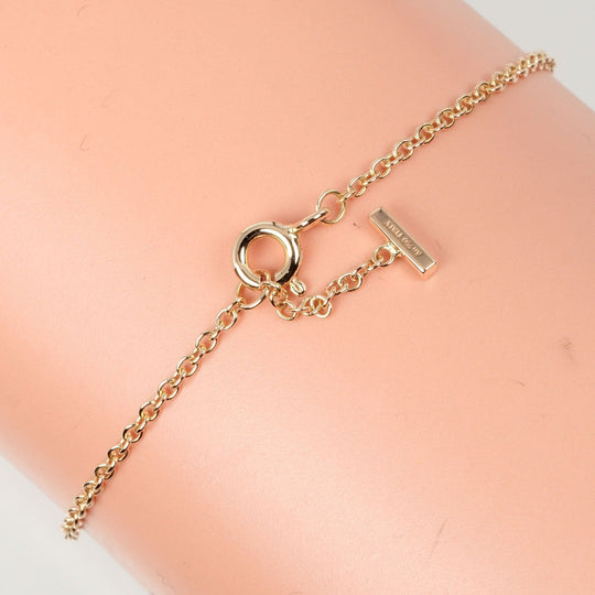 TIFFANY&Co. bracelet K18 Pink Gold gold T Smile Women Used Authentic