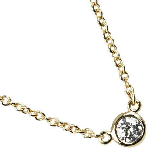 TIFFANY&Co. Necklace K18 Yellow Gold, Diamond gold Top width 0.1" By the yard Women Used Authentic