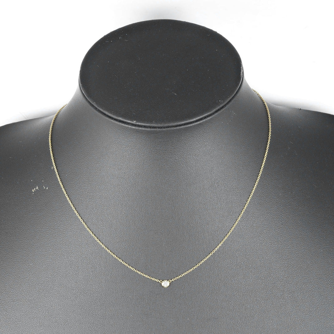 TIFFANY&Co. Necklace K18 Yellow Gold, Diamond gold Top width 0.1" By the yard Women Used Authentic