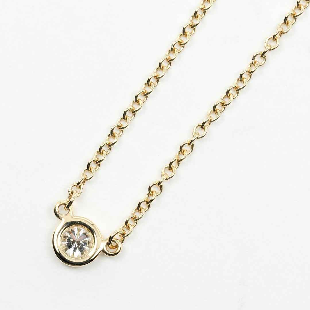 TIFFANY&Co. Necklace K18 Yellow Gold, Diamond gold Top width 0.1" By the yard Women Used Authentic