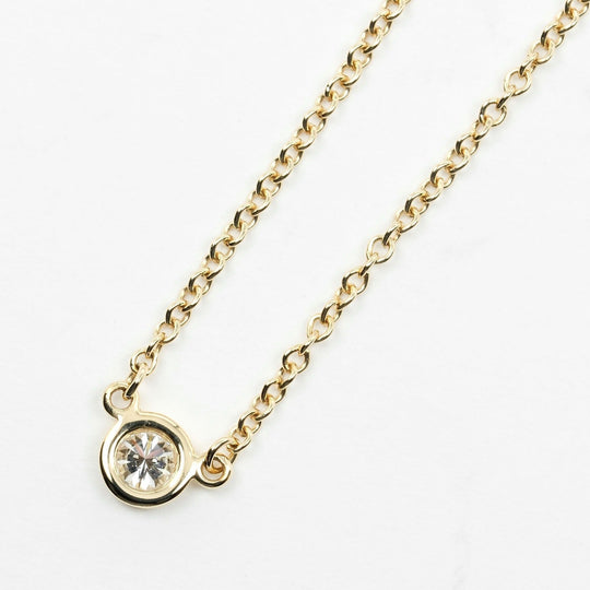 TIFFANY&Co. Necklace K18 Yellow Gold, Diamond gold Top width 0.1" By the yard Women Used Authentic