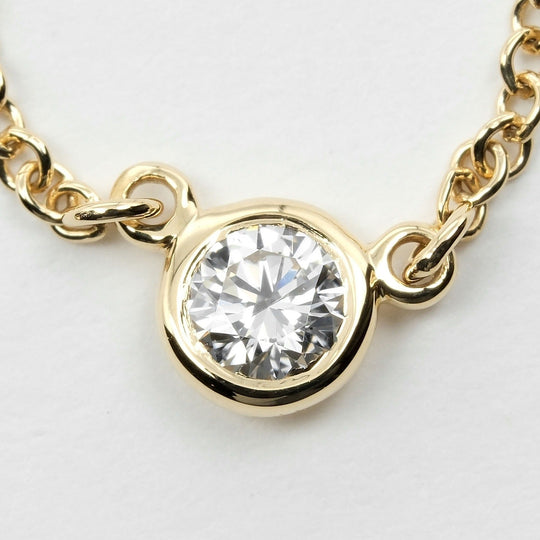 TIFFANY&Co. Necklace K18 Yellow Gold, Diamond gold Top width 0.1" By the yard Women Used Authentic