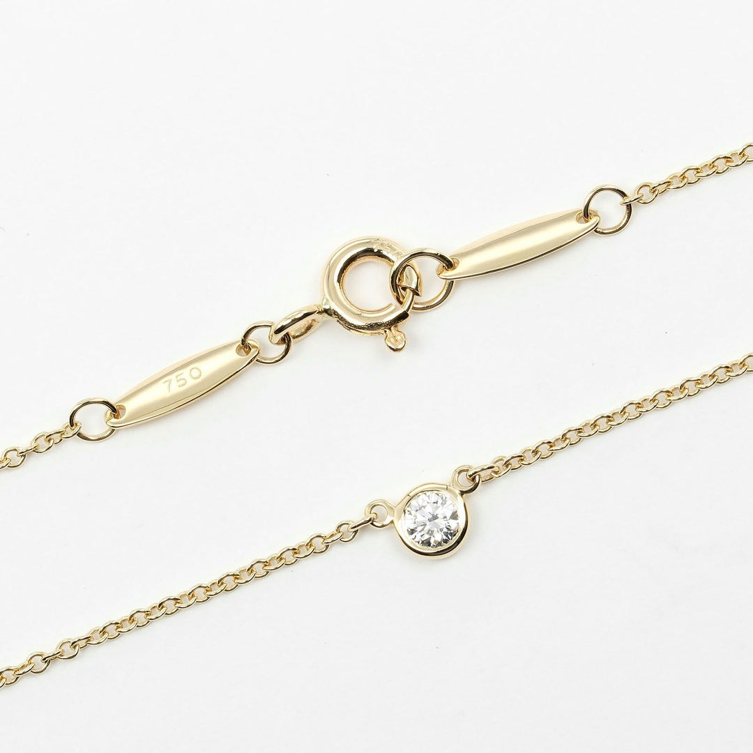 TIFFANY&Co. Necklace K18 Yellow Gold, Diamond gold Top width 0.1" By the yard Women Used Authentic