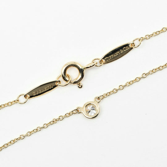 TIFFANY&Co. Necklace K18 Yellow Gold, Diamond gold Top width 0.1" By the yard Women Used Authentic