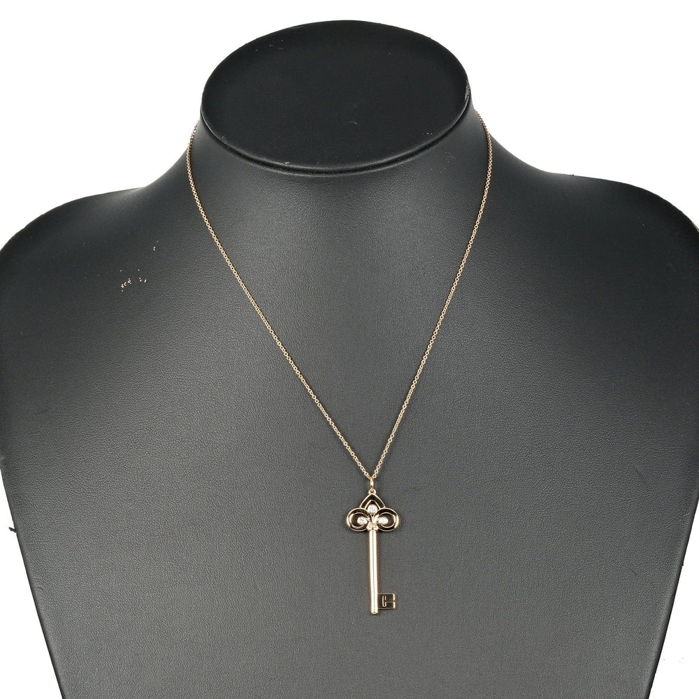 TIFFANY&Co. Necklace K18 pink gold, diamond gold Fleur Driskey Women Used Authentic
