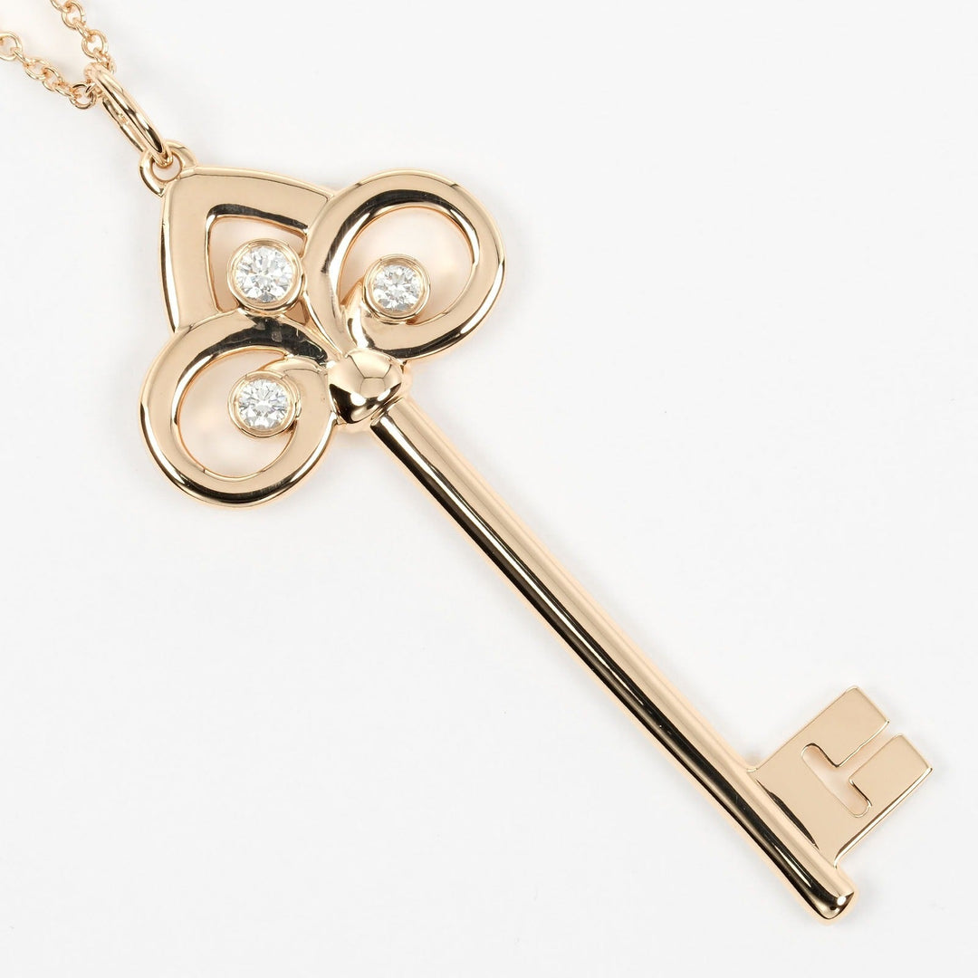 TIFFANY&Co. Necklace K18 pink gold, diamond gold Fleur Driskey Women Used Authentic