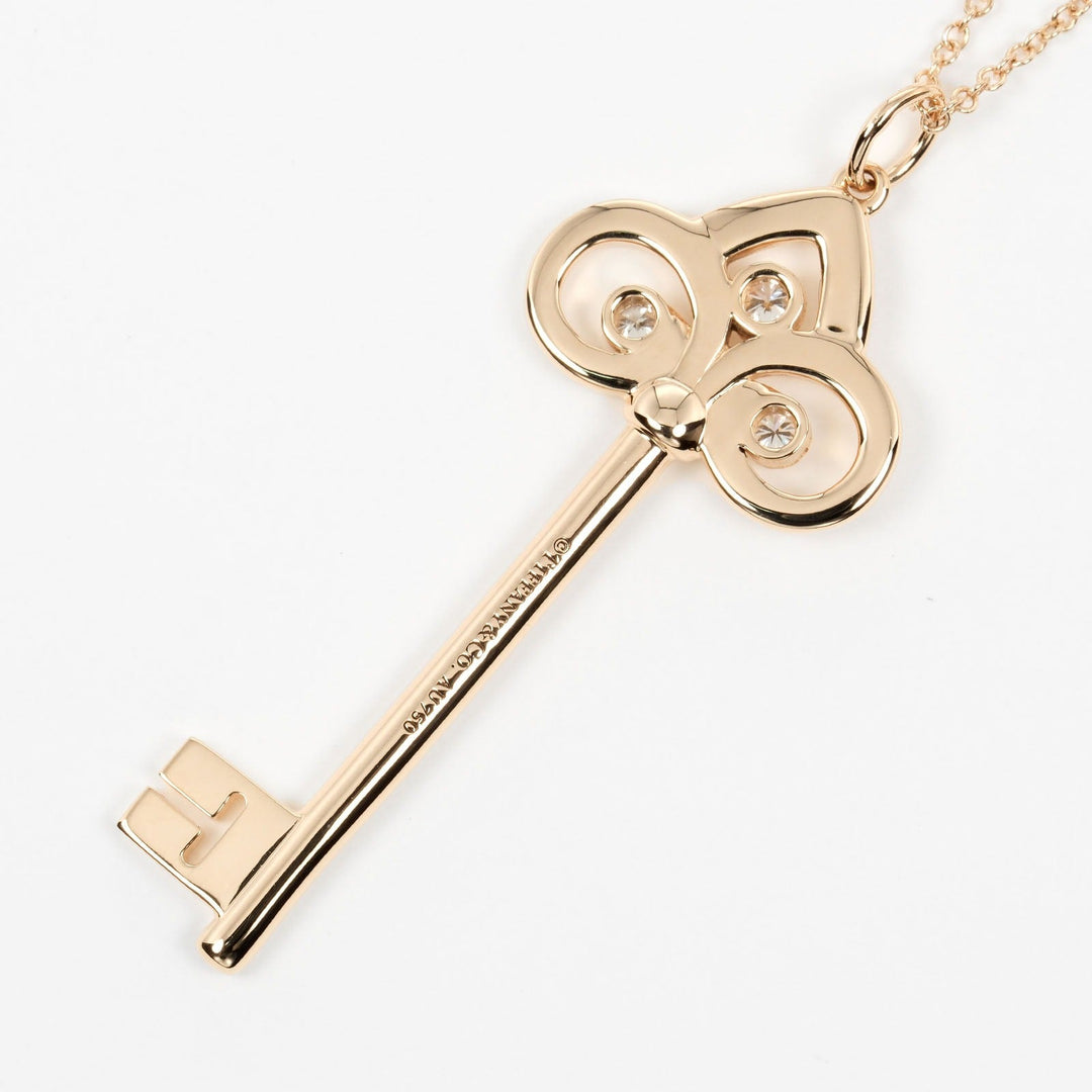 TIFFANY&Co. Necklace K18 pink gold, diamond gold Fleur Driskey Women Used Authentic