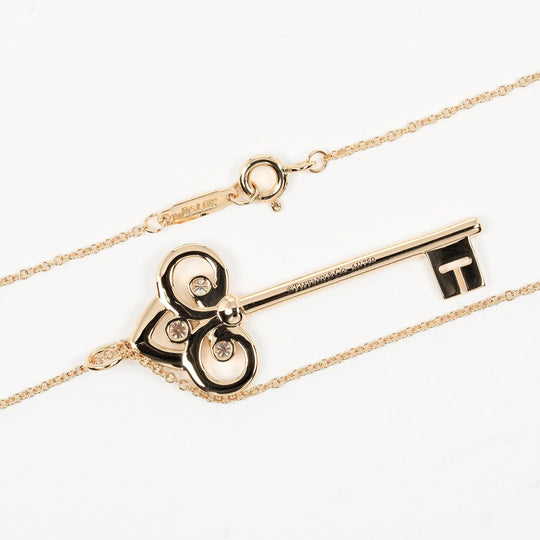 TIFFANY&Co. Necklace K18 pink gold, diamond gold Fleur Driskey Women Used Authentic