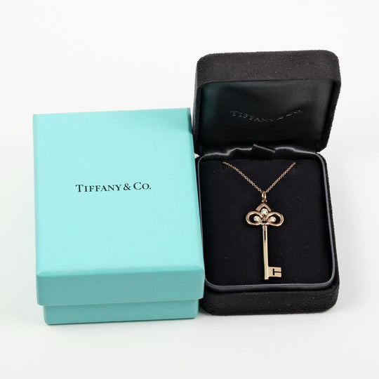 TIFFANY&Co. Necklace K18 pink gold, diamond gold Fleur Driskey Women Used Authentic