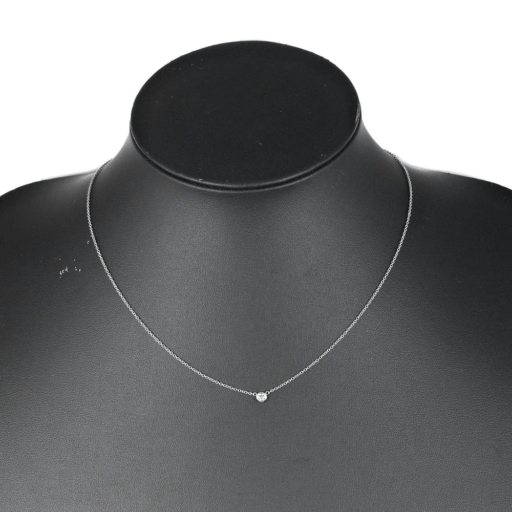 TIFFANY&Co. Necklace Pt950Platinum, Diamond Silver Top width 0.2" By the yard Women Used Authentic