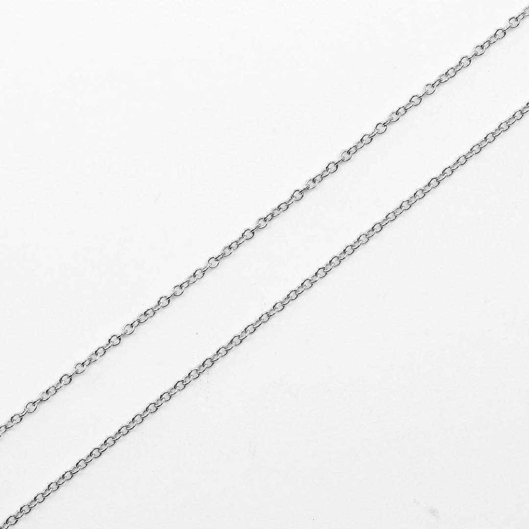 TIFFANY&Co. Necklace Pt950Platinum, Diamond Silver Top width 0.2" By the yard Women Used Authentic
