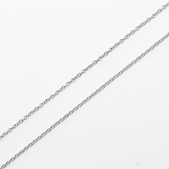 TIFFANY&Co. Necklace Pt950Platinum, Diamond Silver Top width 0.2" By the yard Women Used Authentic