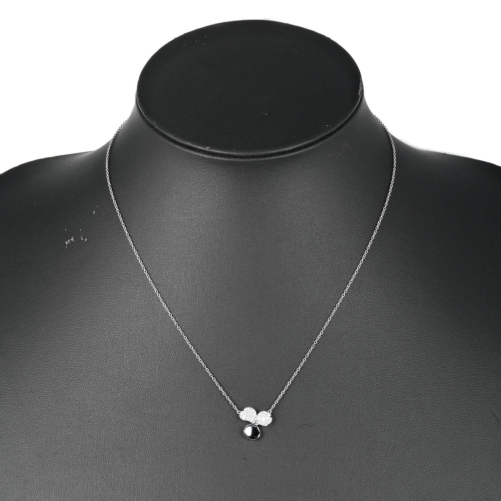 TIFFANY&Co. Necklace Pt950Platinum, Diamond Silver Paper flower Women Used Authentic