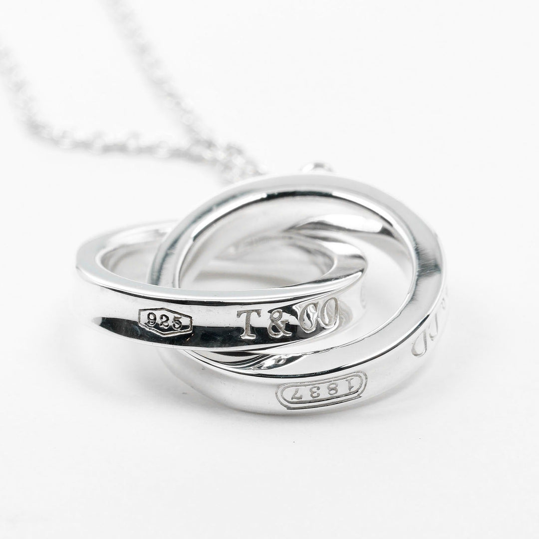 TIFFANY&Co. Necklace Silver925 Silver 1837 Interlocking Circle Women Used Authentic